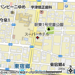 スーパーホテル宇都宮周辺の地図
