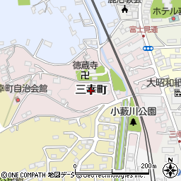 栃木県鹿沼市三幸町周辺の地図