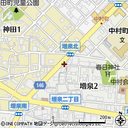 名鉄協商金沢増泉駐車場周辺の地図