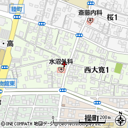 栃木県宇都宮市西大寛周辺の地図