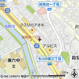 北陸中日新聞金沢東部周辺の地図