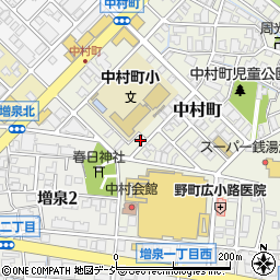 石川県金沢市中村町27-1周辺の地図