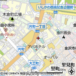 金澤うさぎ 片町店周辺の地図