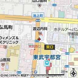ファミリーマート宇都宮江野町店周辺の地図