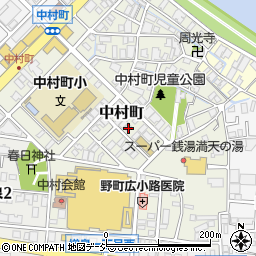 石川県金沢市中村町15-12周辺の地図