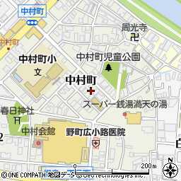 石川県金沢市中村町15周辺の地図