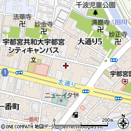 東日本銀行宇都宮支店周辺の地図