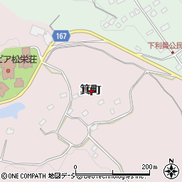 茨城県常陸太田市箕町周辺の地図