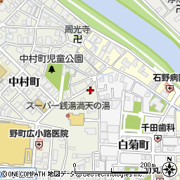石川県金沢市中村町4-18周辺の地図