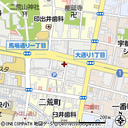 宇都宮千手町郵便局周辺の地図