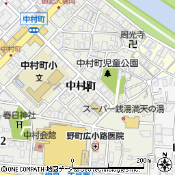 石川県金沢市中村町15-25周辺の地図