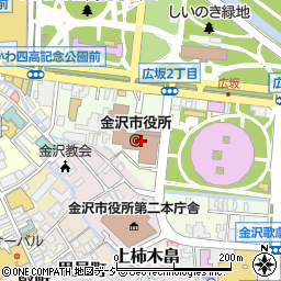 金沢市役所　保険・年金介護保険周辺の地図