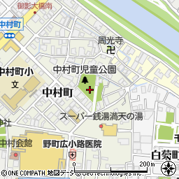 石川県金沢市中村町16周辺の地図