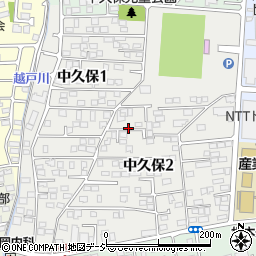 栃木県宇都宮市中久保周辺の地図