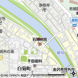 石川県金沢市千日町周辺の地図