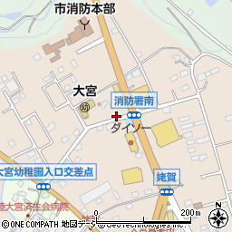 茨城県常陸大宮市姥賀町周辺の地図
