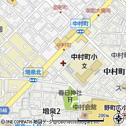 石川県金沢市中村町28-14周辺の地図