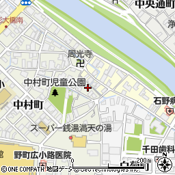 石川県金沢市中村町1周辺の地図