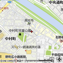 石川県金沢市中村町1-15周辺の地図