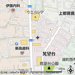 栃木県鹿沼市晃望台1-8周辺の地図
