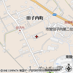 茨城県常陸大宮市田子内町周辺の地図