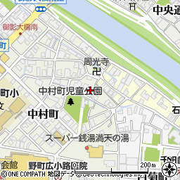 石川県金沢市中村町19-5周辺の地図