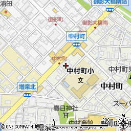 石川県金沢市中村町28周辺の地図
