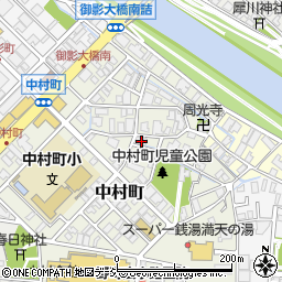 石川県金沢市中村町18-8周辺の地図
