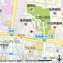 栃木県宇都宮市馬場通り周辺の地図