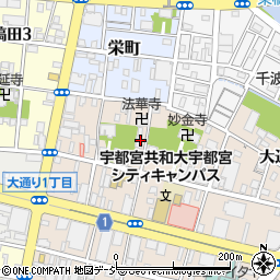 栃木県宇都宮市仲町周辺の地図