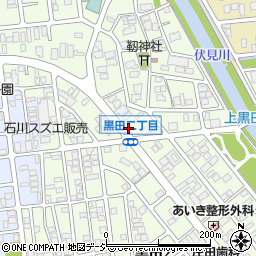 石川県金沢市黒田周辺の地図