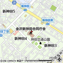 国家公務員共済組合連合会北陸病院　金沢新神田合同庁舎診療所周辺の地図