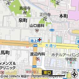 常陽銀行宇都宮東支店周辺の地図