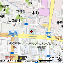 宇都宮東武ホテルグランデ地下立体駐車場周辺の地図