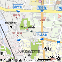 栃木県鹿沼市下材木町周辺の地図