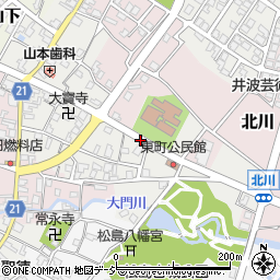 富山県南砺市東町周辺の地図