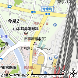 東横ＩＮＮ宇都宮駅前駐車場周辺の地図