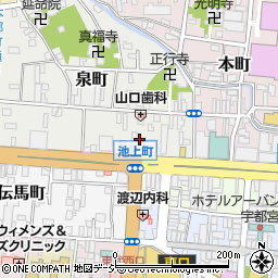 タイムズ宇都宮泉町第３駐車場周辺の地図