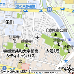 栃木県宇都宮市千波町17周辺の地図