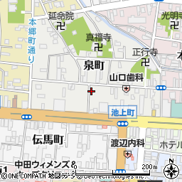 栃木県宇都宮市泉町周辺の地図