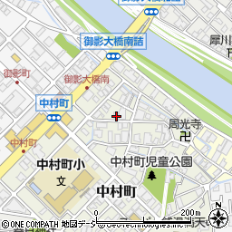 石川県金沢市中村町23-2周辺の地図