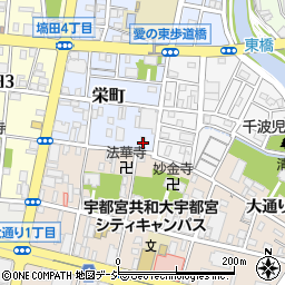 栃木県宇都宮市栄町5-15周辺の地図
