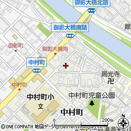 石川県金沢市中村町23-14周辺の地図