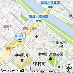 石川県金沢市中村町23-15周辺の地図