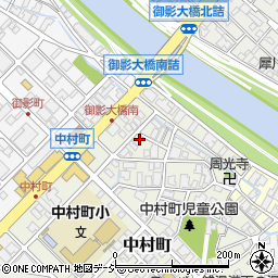 石川県金沢市中村町23-16周辺の地図