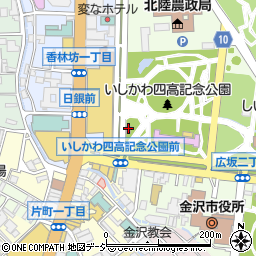 金沢中警察署香林坊交番周辺の地図