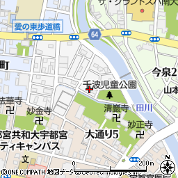 栃木県宇都宮市千波町12-2周辺の地図