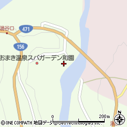 庄川峡周辺の地図