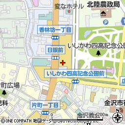 アトリオ香林坊大和　専門店警備室周辺の地図