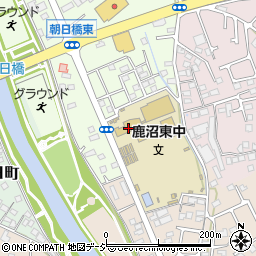 鹿沼市立東中学校周辺の地図